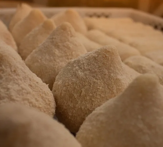Coxiñas crudas empanizadas